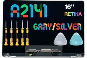 Seven Puppy Replacement 16" for Pro Retina A2141 2019 LCD Full Screen Display Assembly EMC 3347 661-14200 (Speace Gray)