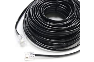 Payanwin 30 Feet White Telephone Extension Cord Cable Line Wire