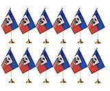 ZXvZYT Haiti Flag Haitian Desk Flag Small Mini