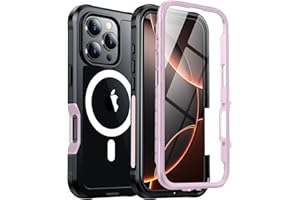 Red2Fire Designed for iPhone 16 Pro Max Case,[Built-in 9H Tempered Glass Screen Protector][Compatible with Magsafe][Full Body Shockproof][Heavy Duty Protection] Phone Case for iPhone 16 Pro Max 6.9"