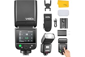 Godox V480-C V480 C Camera Flash for Canon, GN50 TTL 2.4G Wireless 1/8000 HSS, 650 FulI Power Flashes, 1.7s Recycle Time, 7.2