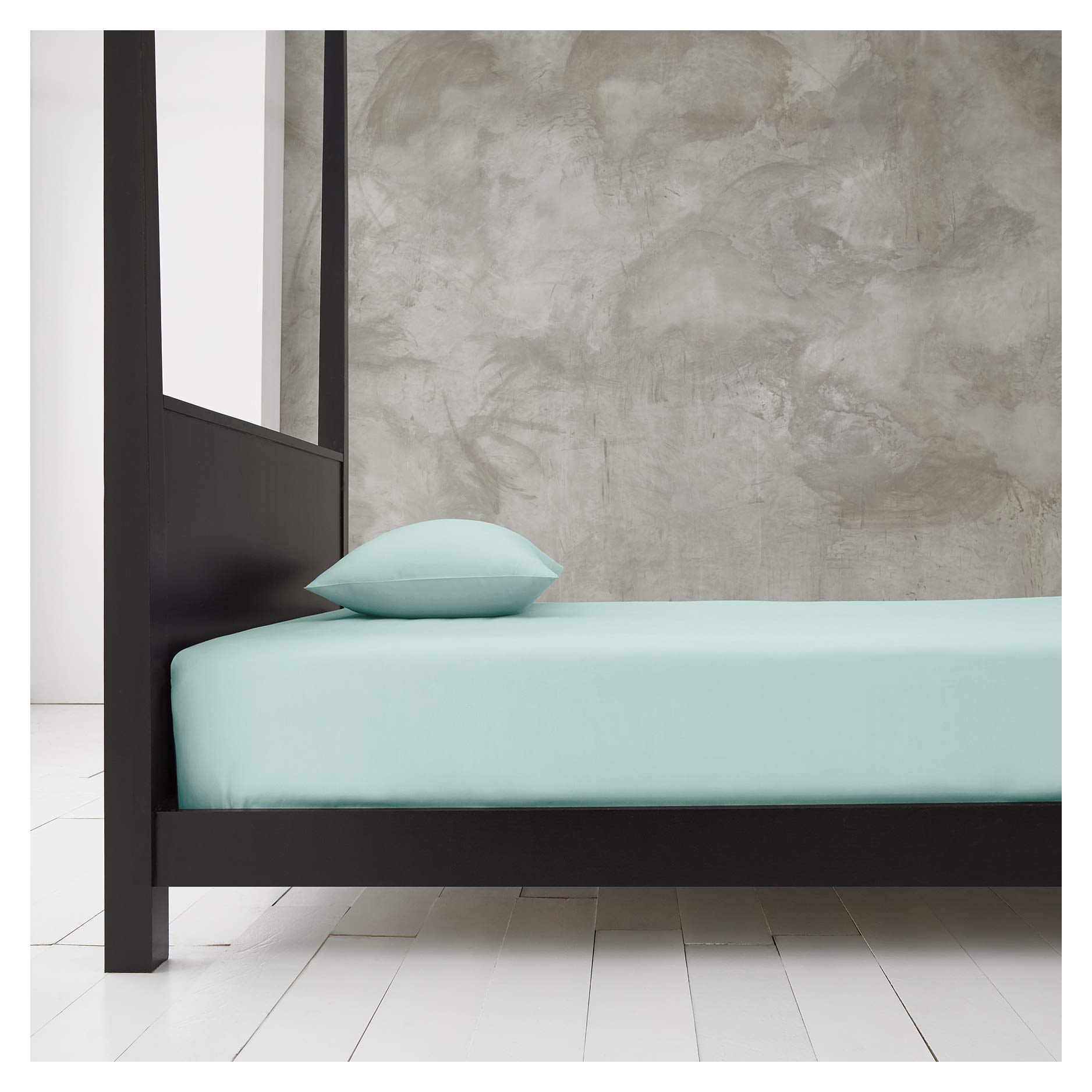 Gaveno Cavailia Super Soft Plain Dyed Diamond Deep Fitted Sheet [ Double - Aqua ]