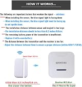 Trarover Koostone Wireless Magnetic Door Sensor Alarm Chime 2 Sensors 400ft view 2