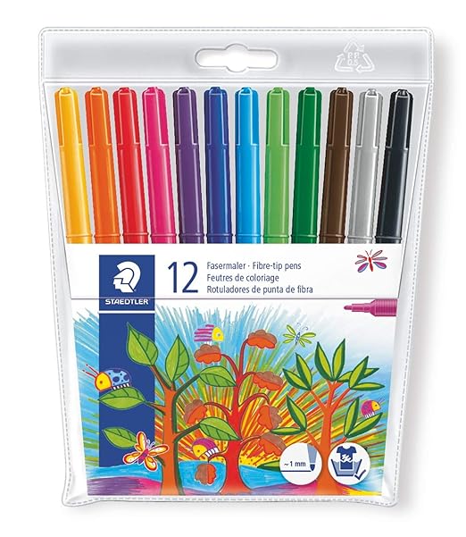 Staedtler Staedtler Noris Club Pack of 12 Felt Tip Pens in Soft Plastic