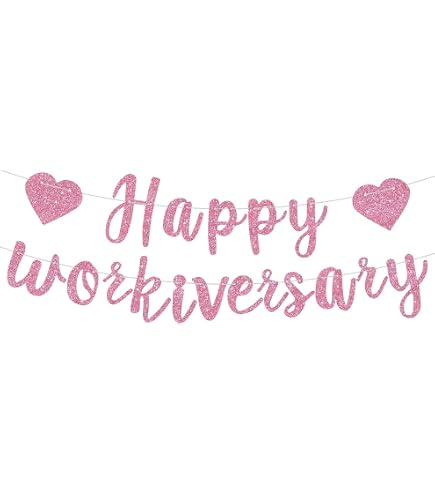 Dekoration Zum Arbeitsjubiläum – „Happy Workiversary“ Banner & Girlanden-Set, Vorgefertigt Für Büro-Party