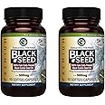 Amazing Herbs Premium Black Seed Oil Capsules - Gluten Free, Non GMO, Cold Pressed Nigella Sativa Aids in Digestive Health, Immune Support, Brain Function - 90 Count, 500mg (Pack of 2)
