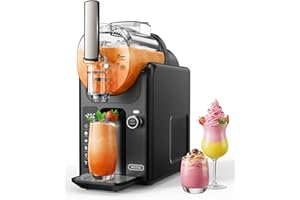 WETIE Slushie Machine, 82oz Slushy Maker with Adjustable Temperature, LED Display, Auto-Clean, 5-in-1 Frozen Drink Maker for Ice Cream, Frappés, Milkshake, Frozen Margaritas, 24H Running for Home