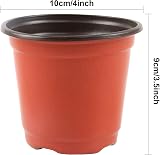 Augshy 150 Pcs 4 Inch Plastic Nursery Pots Seed Starting Succulent Transplant view 2