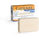 Cuticura Deep Cleansing Face and Body Soap, Dry Skin Formula – Deep Cleansing Bar Soap for Blemish-Prone Skin 3 oz (Pack of 1)