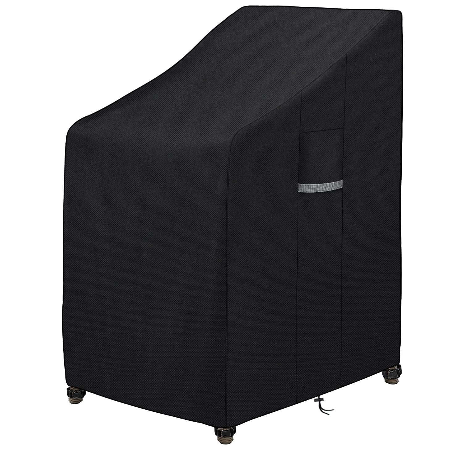 Dokon Garden Stacking Chair Covers Waterproof Heavy Duty Oxford Fabric Garden Chair Covers with Air Vents Windproof Anti-UV Patio Stackable Chairs Cover, Outdoor Chairs Cover (65x75x80/120cm)