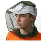 iao.v.p Mosquito Head Net Mesh for Kids, 2pcs Green, Polyester, Small, Fine Mesh with Elastic Strap, for Camping, Hiking, Fishing, Gardening