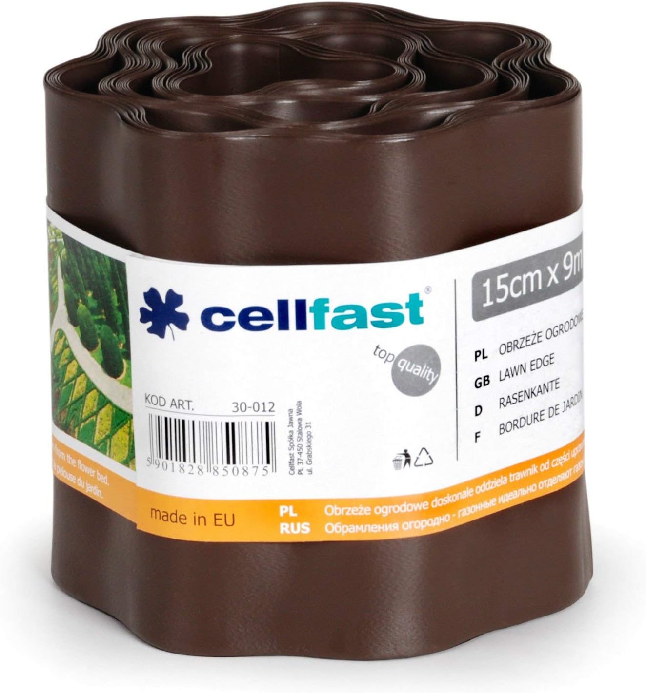 Cellfast, verja de césped marrón, 22 x 22 x 0,1 cm: Amazon.es ...