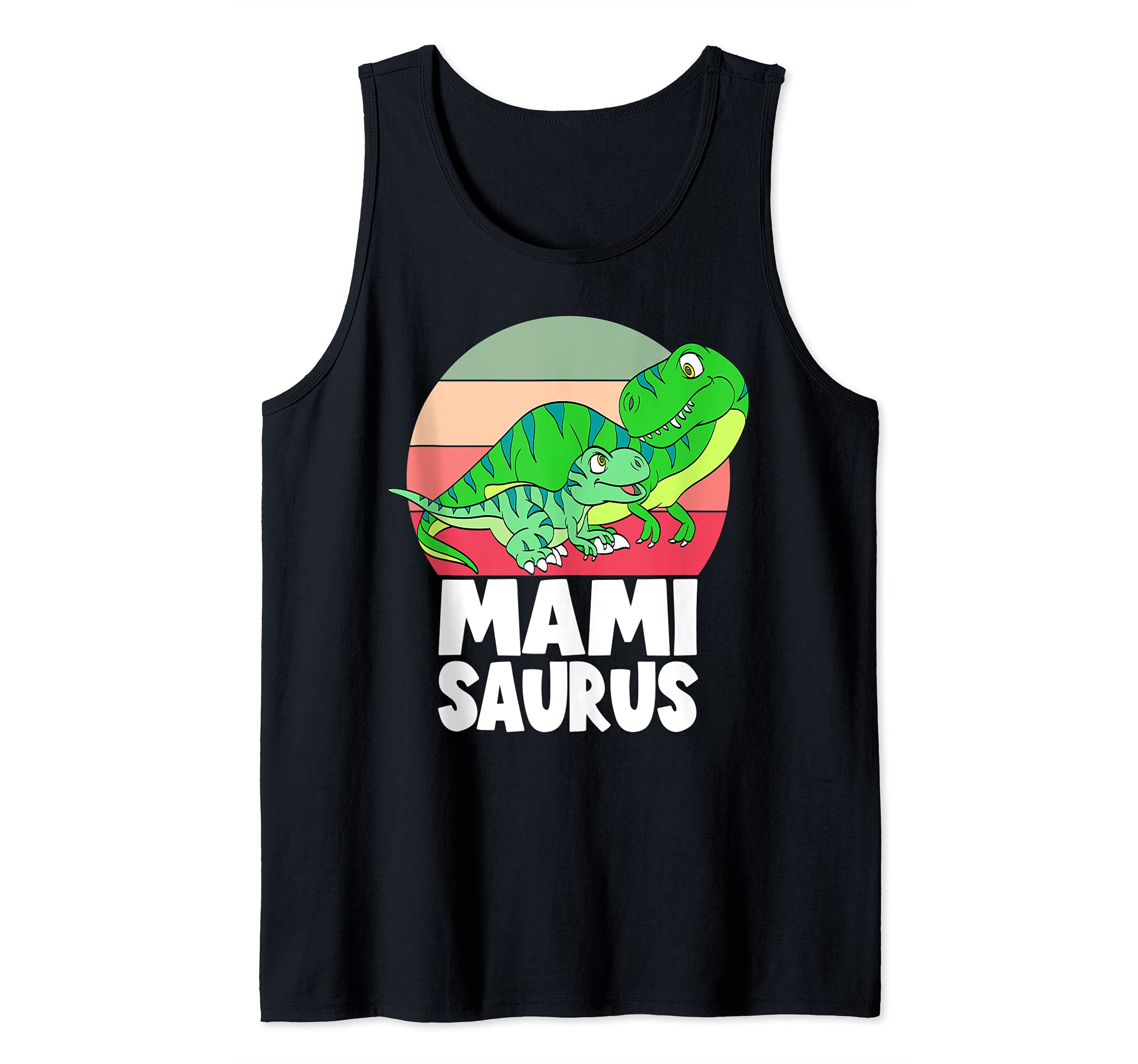 Mamisaurus Dinosaur Mami T-Rex Dino Sunset Family Matching Tank Top