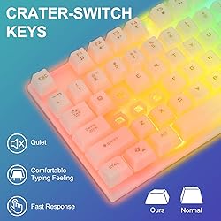 CHONCHOW LED Keyboard and Mouse, 104 Keys Rainbow