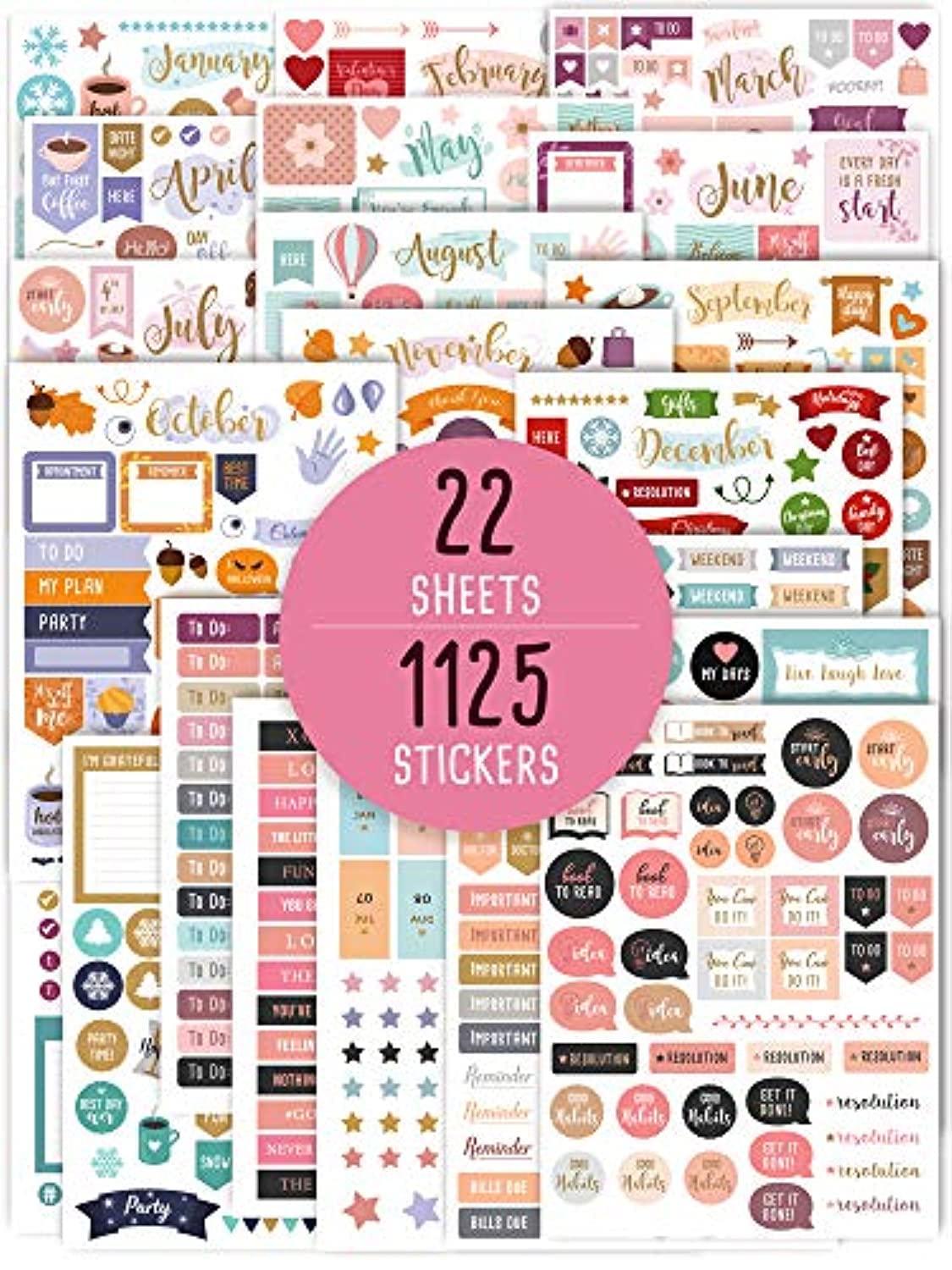 Photo 1 of **missing parts**Aesthetic Monthly Planner Stickers - 1100+ Beautiful Design Accessories Enhance and Streamline Your Planner, Journal and Calendar