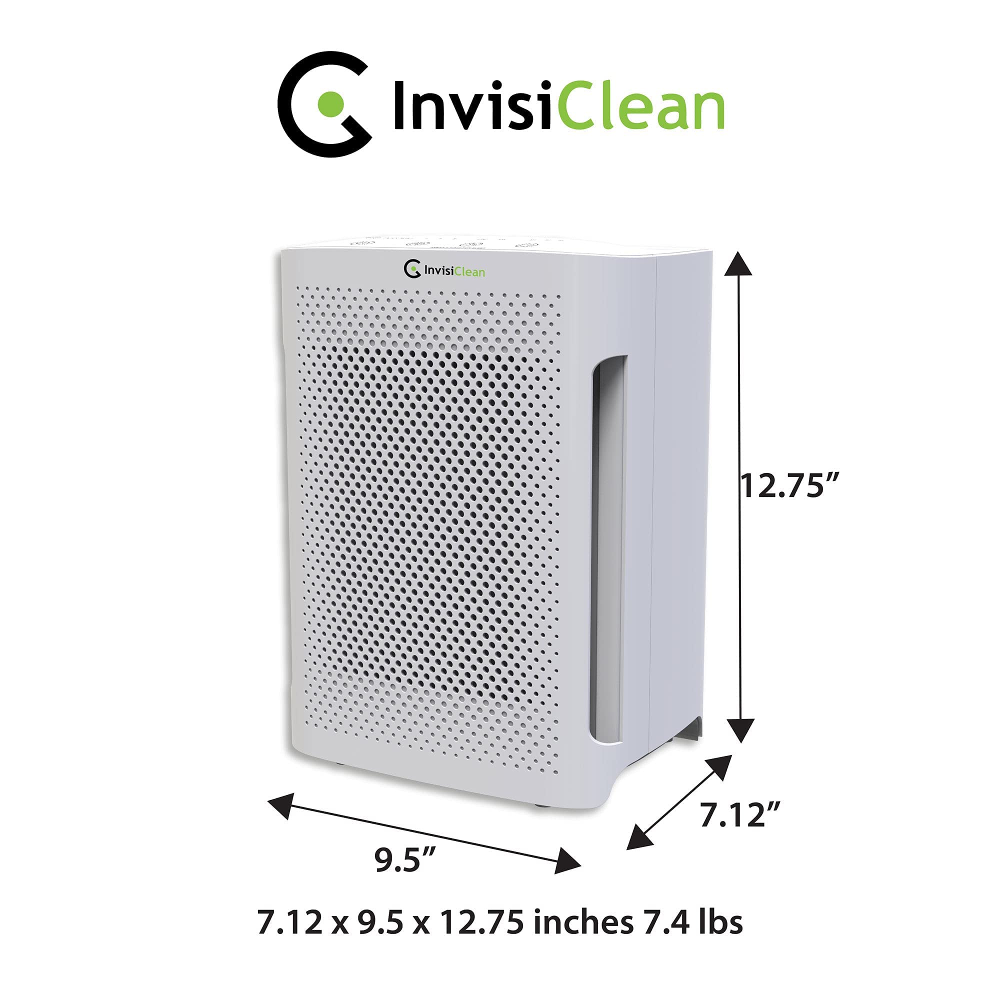 Air Purifier for Bedroom - Perfect Air Purifier for Dorm Room - Air Filter for Pets & Baby Room - 5-in-1 H13 TRUE HEPA Filter/Ionizer/Carbon/Prefilter/UV Light - InvisiClean Mini Aura