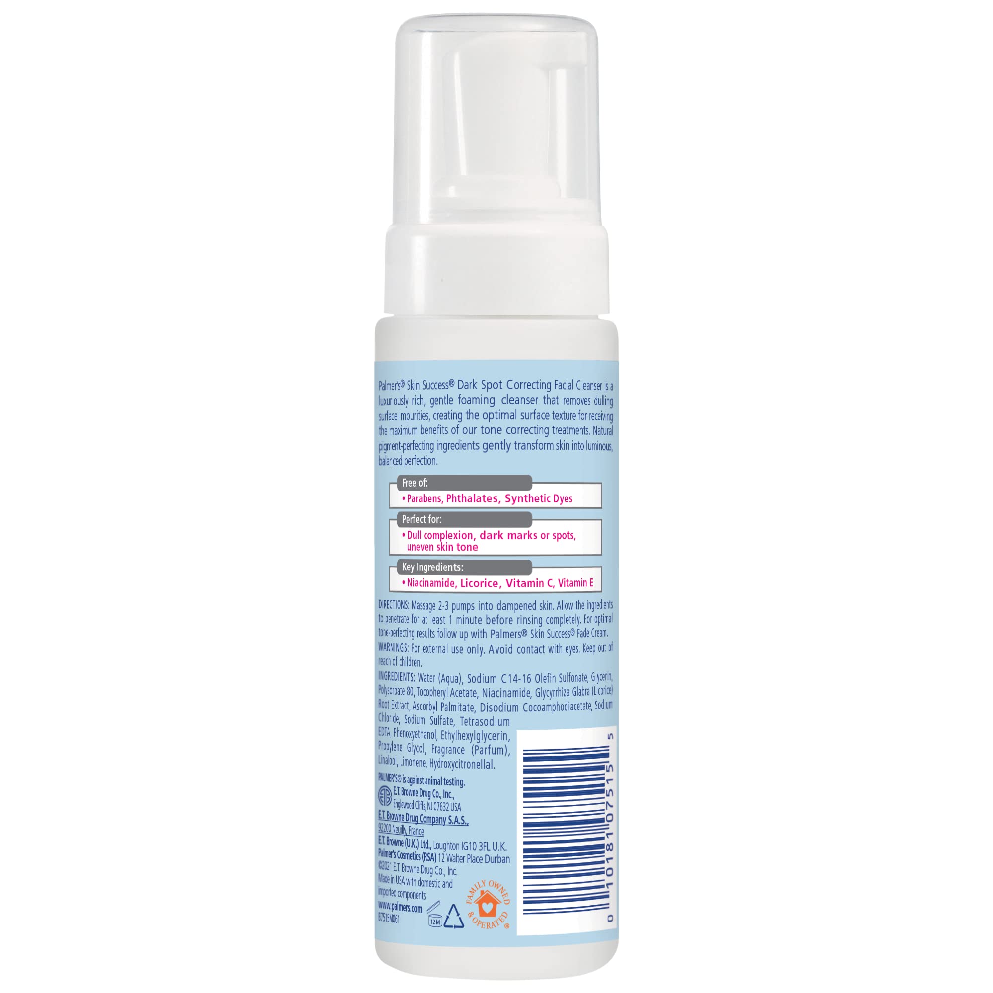 Palmer's Skin Success Eventone Foaming Facial Cleanser, Dark Spot Correcting Face Wash for Uneven Skintone and Acne Scars, 5 Oz