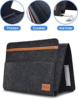 ERKOON Bedside Storage Pocket Felt Bedside Organizer Dark Grey view 4