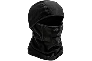 Hcbuu Windproof Ski Balaclava for Men, Winter Thermal Ski Mask with Breathable Mesh, Full Face & Neck Cover for Skiing, Snowb