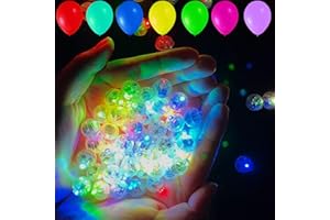 YOOUMOGA 50pcs LED Balloon Lights, Mutilcolor Mini Round Balls Lights Long Standby Time Flash Ball Lights for Balloon Paper Lantern LED Ball Lamp Waterproof Tiny Led Light for Halloween Christmas Party