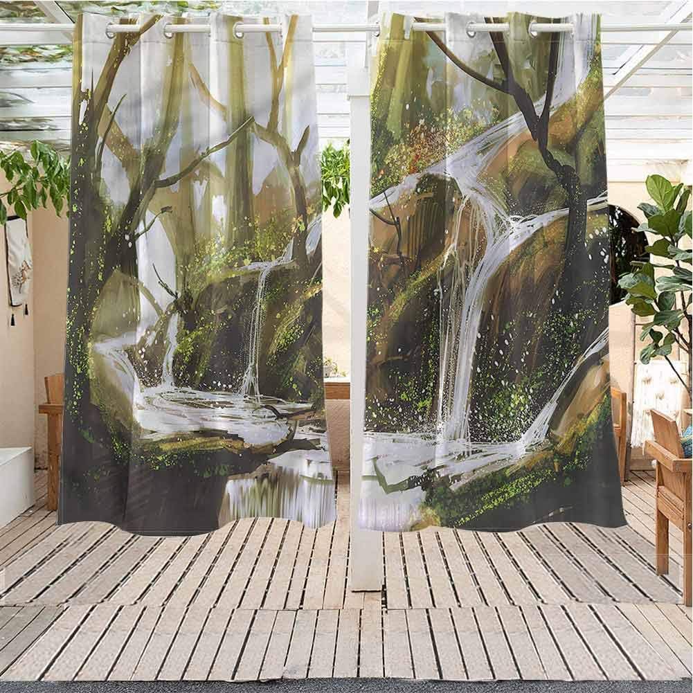 Trelemek Fantasy Curtains for Bedroom Secret Paradise Paint Darkening Thermal Insulated Blackout 84x84 INCH
