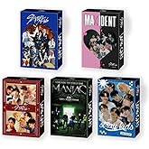 HOMRAA 5 Pack/150 Pcs Stray Kids Lomo Card Photocards Greeting Card with Postcards Box