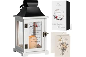 HugMemories Memorial Lantern, Bereavement Sympathy Gifts for Loss of Loved One Mother Father, Bereavement Gifts Thoughtful Funeral Gifts in Memory of Loved One with LED Candle