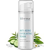 Anti-Aging Exfoliating Facial Toner – Hydrating Toner for Face Formulated for Women, Oily Complexion, Clear Skin, Balanced Texture, Astringent Care, Radiant Appearance, Gentle Face Treatment by iDerma