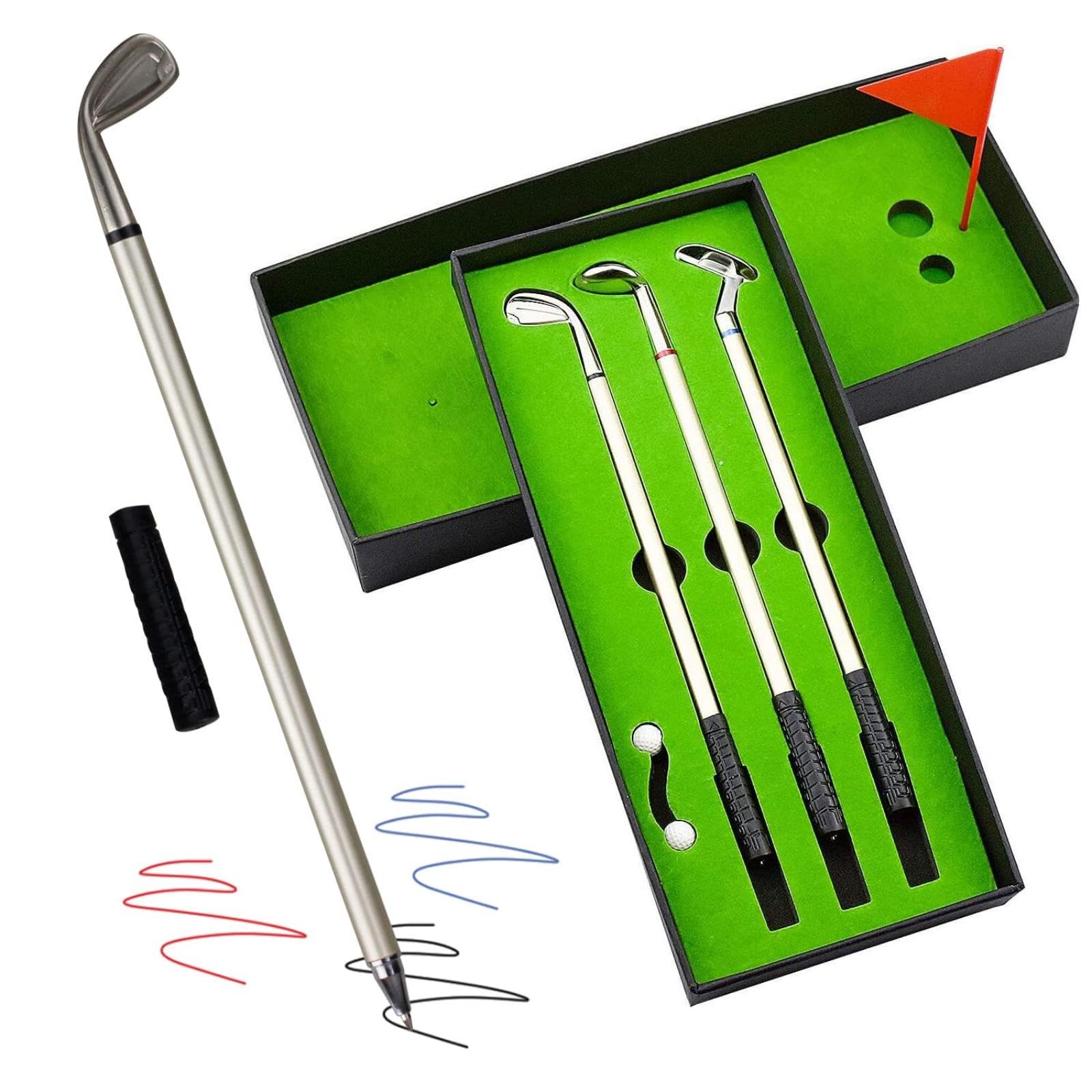 CRESTGOLF Golf Gifts for Men Women,funny gifts for men,Golf Clubs Gift Set (green) 3 pcs for Father's Day, secret santa gifts for Men, Business