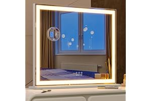 BEAUTME Vanity Mirror with Lights, Hollywood Mirror,Lighted Makeup Mirror for Dressing Room & Bedroom,3 Color Modes with Dimm