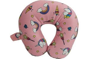 Wolf Essentials Kids Cozy Soft Microfiber Neck Pillow, Compact, Perfect for Plane or Car Travel, All Her Favorites