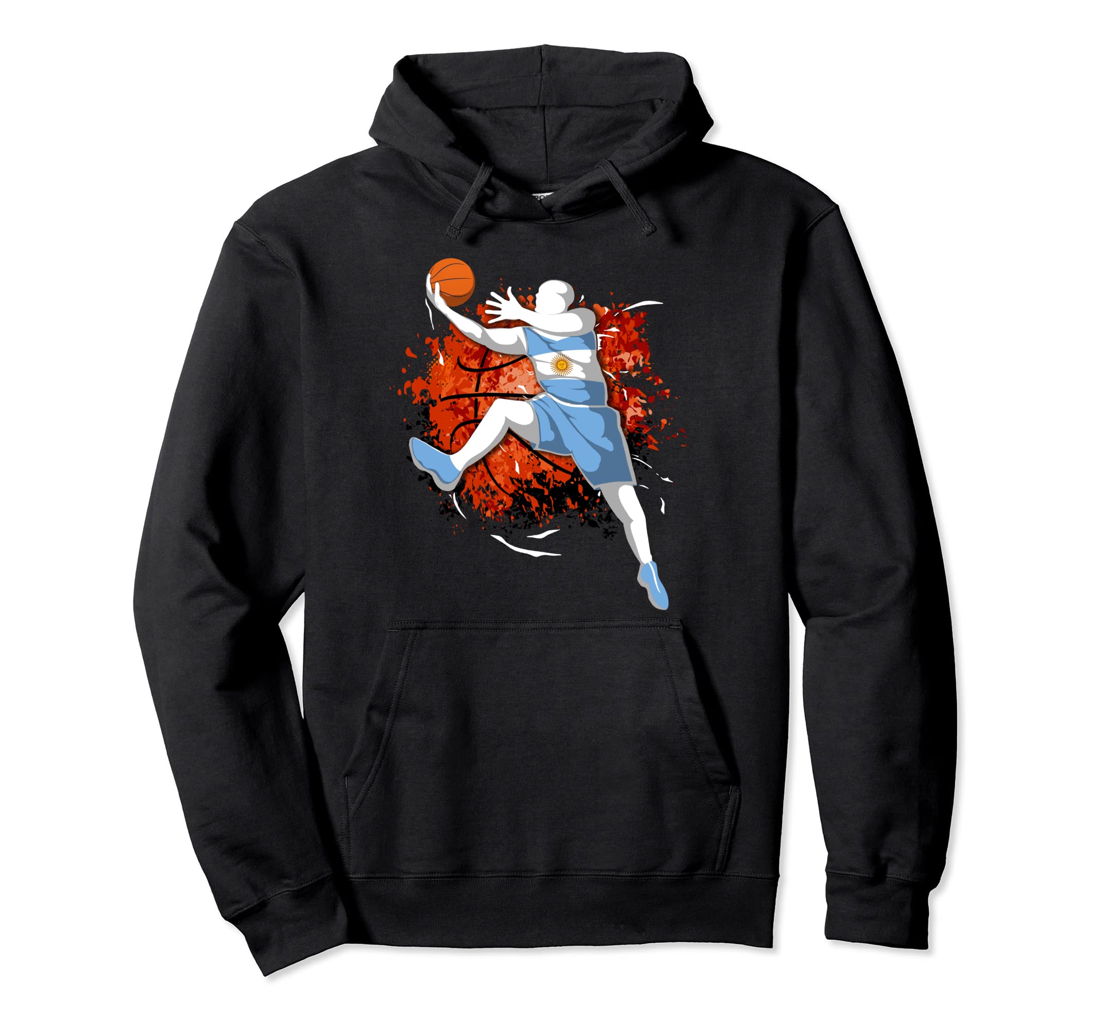 Proud Argentina Basketball Lovers Argentinian National Flag Pullover Hoodie