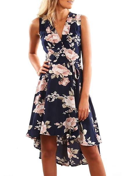 Dokotoo Kleider Damen Minikleid Sommerkleid Knielang Einfarbig Blusekleid Hemdkleider mit knopf S-XXL …