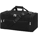 LONALIA Gym Bag Sport Duffle Bag for Men - 21 in Weekender Travel Bag with Trolley Sleeve (Black)