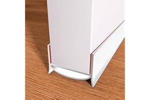 YYGCL Door Draft Stopper, Strong Adhesive Door Sweep for Exterior and Interior Doors, Cuttable Under Door Seal 39” Length(White)