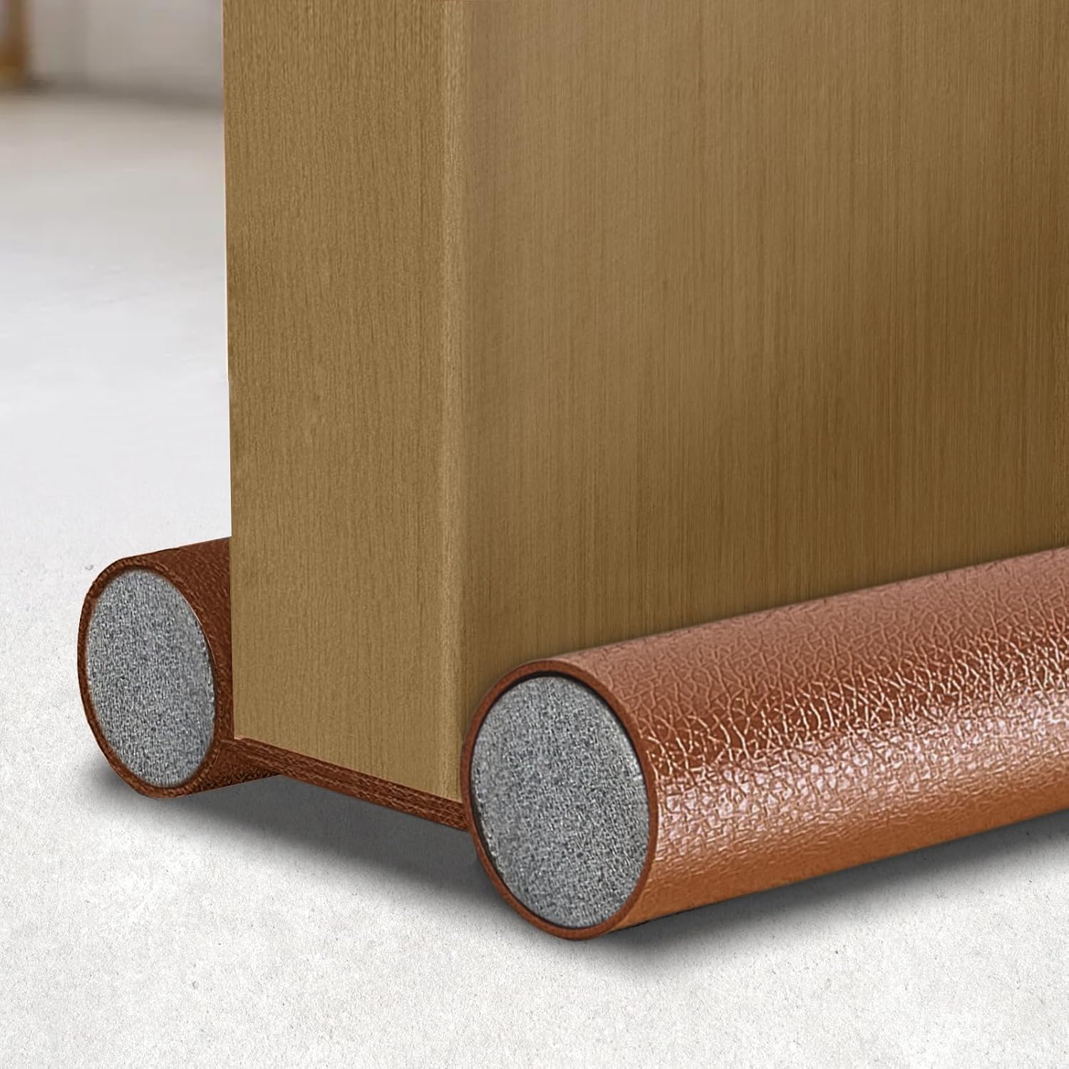 Draft Stoppers - IWPTY Door Draft Stopper, Under Door Noise Blocker, Sound Light Air Proof Sealer for Bottom of Door, Adjustable Soundproof Insulation Doors Foam Seal Guard Strip 37 inch - Brown