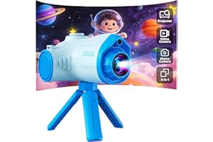Kids Camera with Projector, 1080P Digital Video Camcorder, 48MP Photo Camera, Portable Toddler Camera Christmas Birthday Trav
