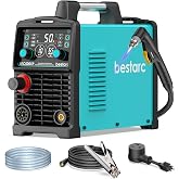 Bestarc 50A Non-HF CNC Plasma Cutter, Blow Back Pilot Arc, Large LED | 110V/220V Dual Voltage, 5/8" Clean Cut 1" Max Cut, Post Flow, 2T/4T, Air Sensor for Beginners DIY