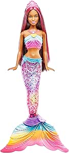 barbie sirena luces de arcoiris amazon