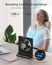 Koonie USB Fan, Strong Wind Ultra Quiet Small Desk