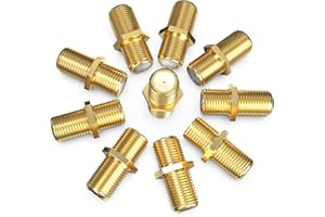 G-PLUG Coaxial Cable Connector – Copper Made Gold Plated F81 Extension Adapter Coax Cable Extenders – 75Ohm Male to Female Ca