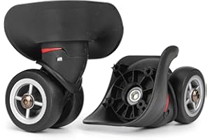 VOLEIN Luggage Suitcase Wheels Replacement Kit, Spinner Plastic 360 Degree Rotation Wheel Repair for Travel,Mute Double Row Wheels Pack of 2