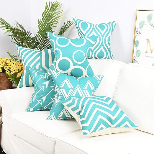 Amazon Com Yinnazi Modern Geometric Pattern Throw Pillow Covers