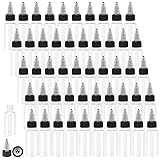 Adecco LLC 50PCS Plastic Dropper Bottle, 1oz