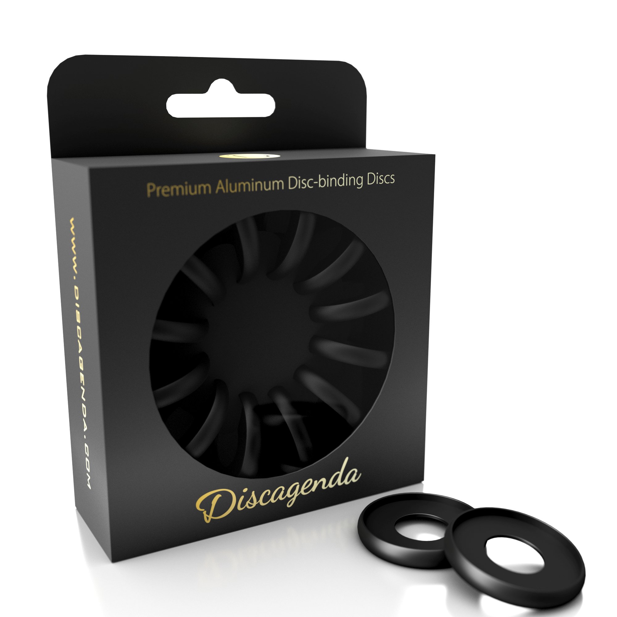 Discagenda Aluminum Disc-Binding Discs (Black, 33mm 1.3in Set of 12)