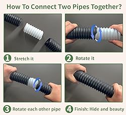 Extra 8 Ft Pipe with Connector, 2 Inch