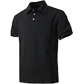 KAOKLRNI Men's Active Polo Shirt Lightweight Short Sleeve Athletic Golf Polos Daily Stylish Collared Shirts