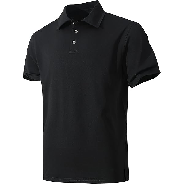 メンズウェア #FR2GOLF Polo Shirt / Black XL Men's Zipper Polo Shirt Short Sleeve Moisture Wicking Casual