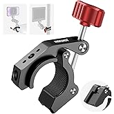 NEEWER Super Clamp with Cold Shoe & 1/4 Inch 3/8 Inch Thread Holes, Max. Load 4 kg, Crab Shaped Camera Tripod Holder for Most Photo Accessories, Compatible with SmallRig Magic Arm, Red ST81
