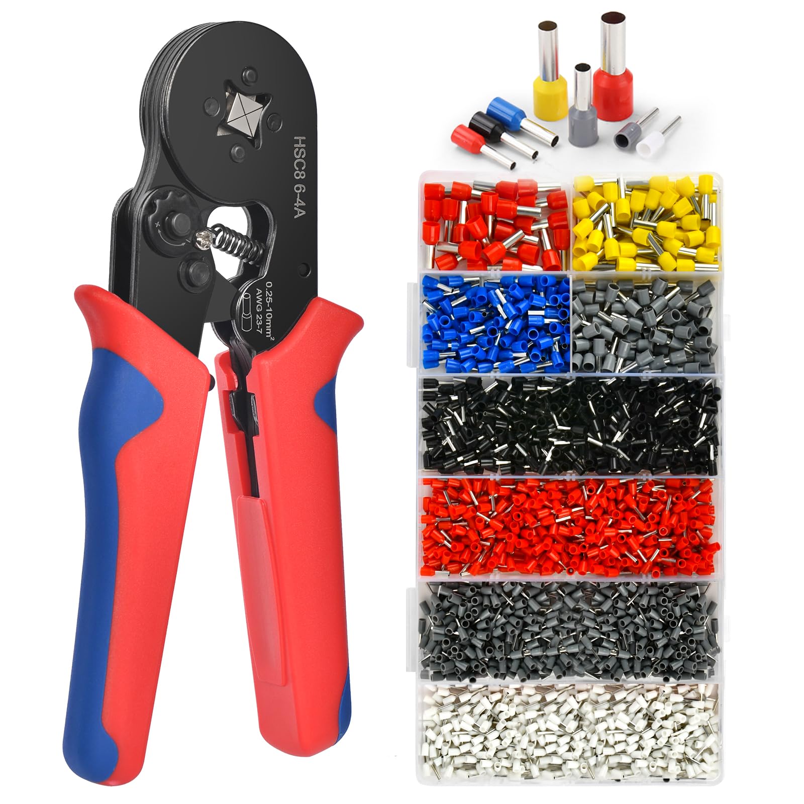 Flintronic Crimping Pliers Set with 1800pcs Ferrules Kit, Electrical Connectors, Insulated Wire Terminal Crimping Tool Kit with Portable Box — image 1